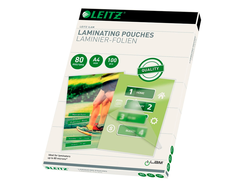 Lamineringslommer Leitz A4 80 Micron Klar - (100 Stk.)