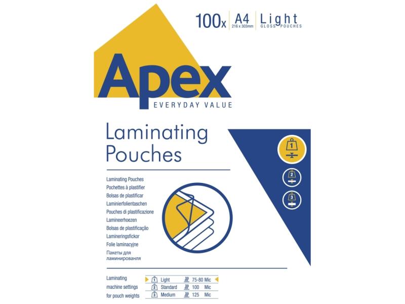 Lamineringslommer A4 Klar 75/80 Micron - (100 Stk.)