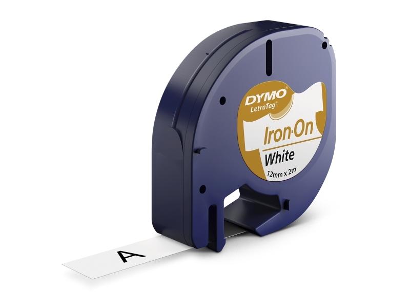 Dymo® Letratag 12mm x 2m Hvid Labeltape - Stryg-Let Tape