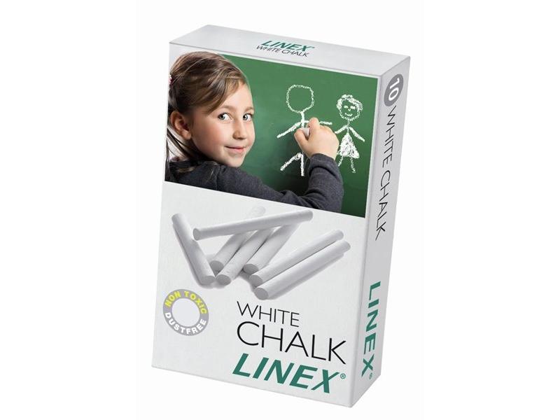 Tavlekridt Linex Hvidt - (10 Stk.)