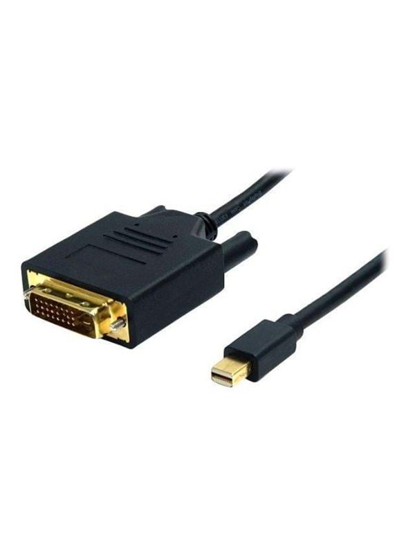 Mini DisplayPort til DVI Kabel - 1,8 m - Sort