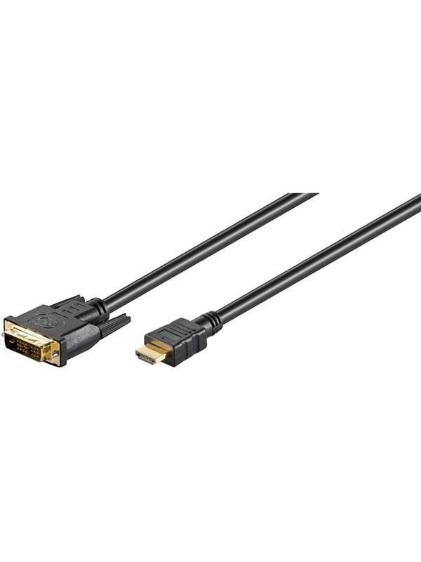 Pro HDMI til DVI-D Kabel - 5m - Sort - Understøtter 1080p
