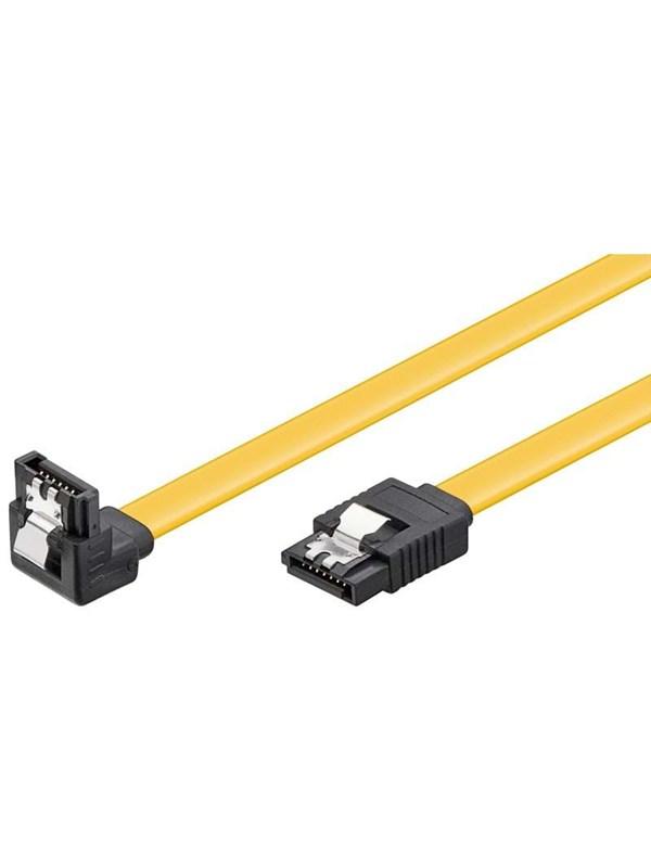 Pro SATA Cable - 1 x 90° - Yellow - 0.50m