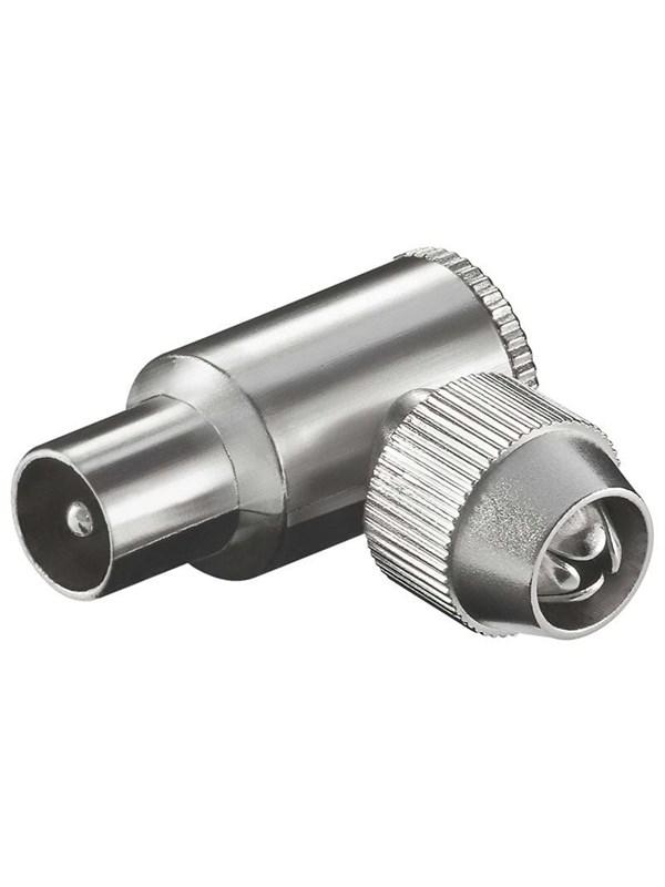 Pro Antenne Plug 90° Metal - Vinklet Han Stik