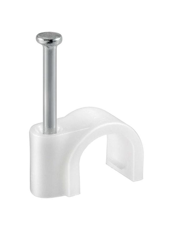 Pro Kabelklips - Hvid - 12mm - Pakke med 100 stk.