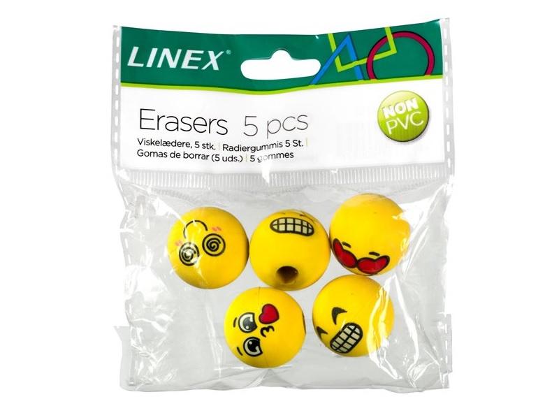 Linex Viskelæder med Emojis - 5 Stk. Tilbud!