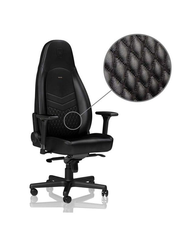 Noblechairs ICON Serie - Ægte Læder Gamer Stol - Sort