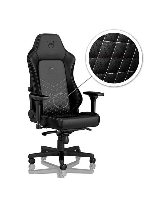 Noblechairs HERO Gamer Stol - Sort/Platinum-Hvid