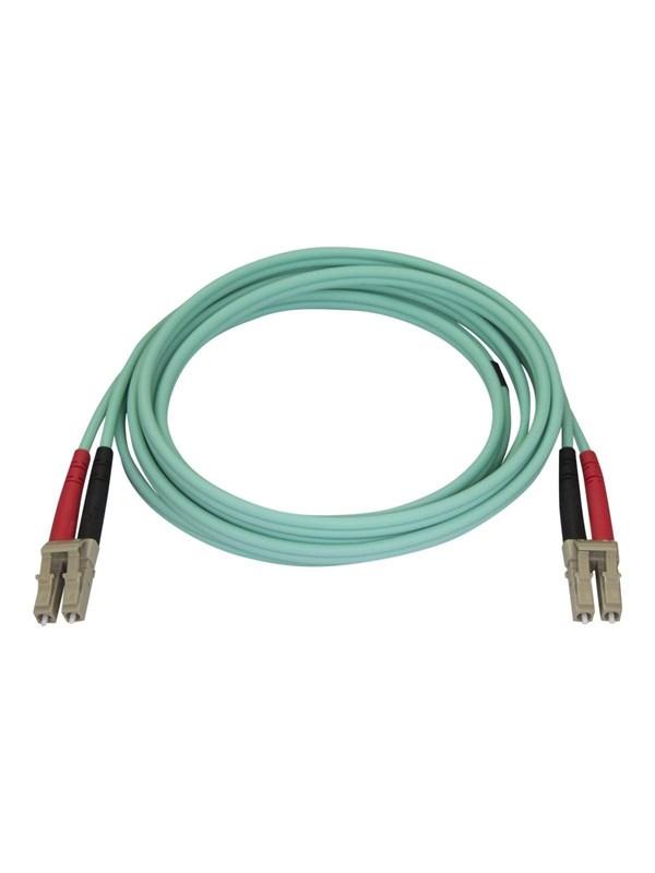 2m Aqua OM4 Duplex Multimode Fiberkabel - LC/LC