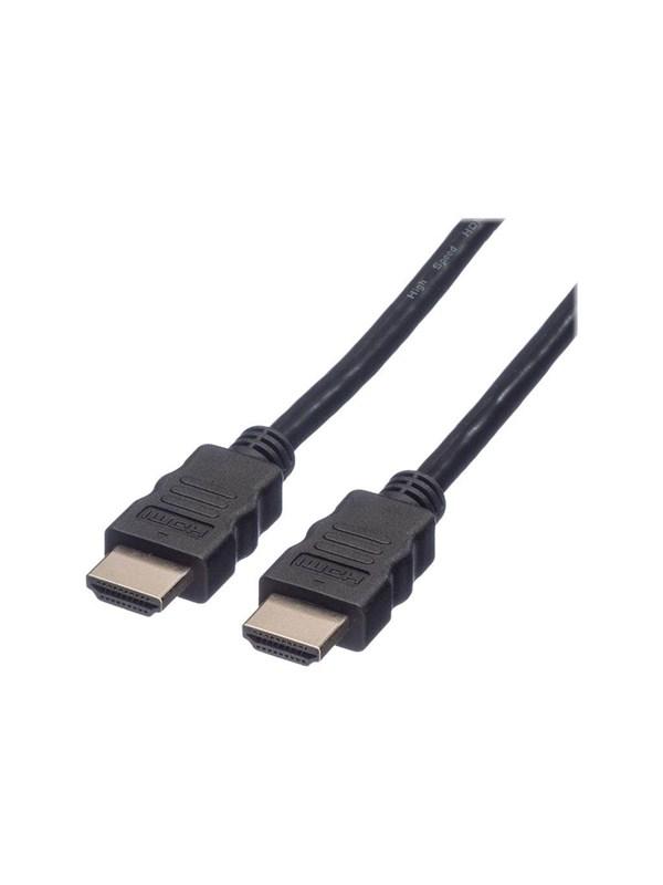 Roline HDMI Kabel med Ethernet 1,5m - Sort 4K Support