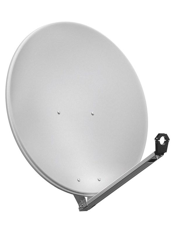 Pro 80 cm aluminiumsparabol i lys grå - perfekt til antenne!