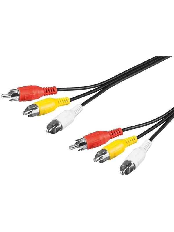 Pro Composite Audio/Video Kabel 3x RCA - Fantastisk tilbud!