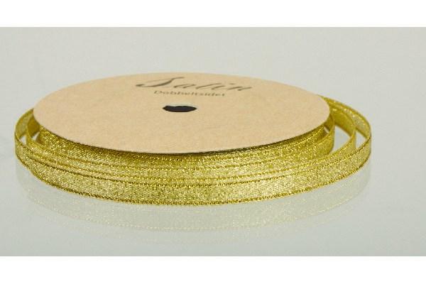 Guld Metallicbånd 9mm x 10m - Ideelt til gaveindpakning
