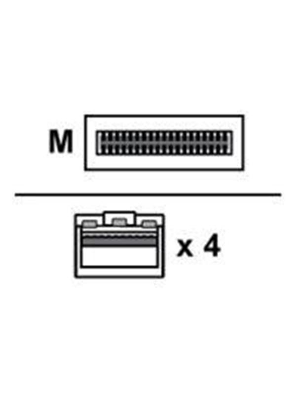 Breakout - 100GBase-CU direct attach cable - 1 m