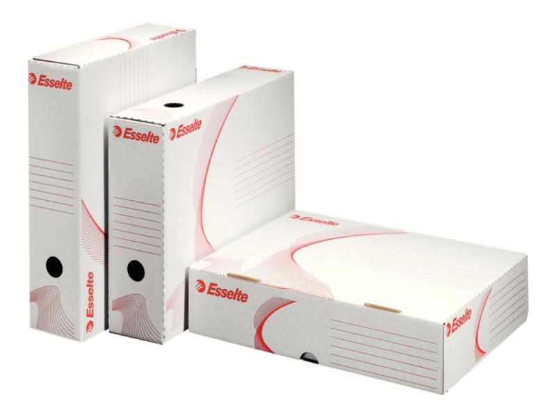 Arkivæske Esselte FSC® Horisontal 80 mm - 10 stk. Hvid