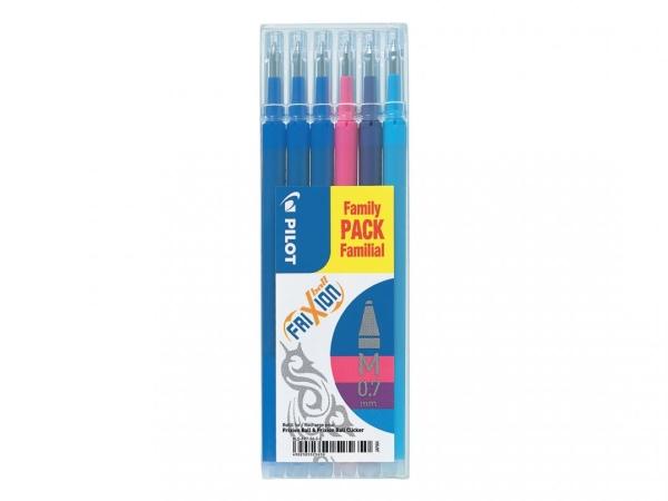 Pilot Frixion Ball, Blå, Pink, Violet, 0,7 Mm, 0,35 Mm