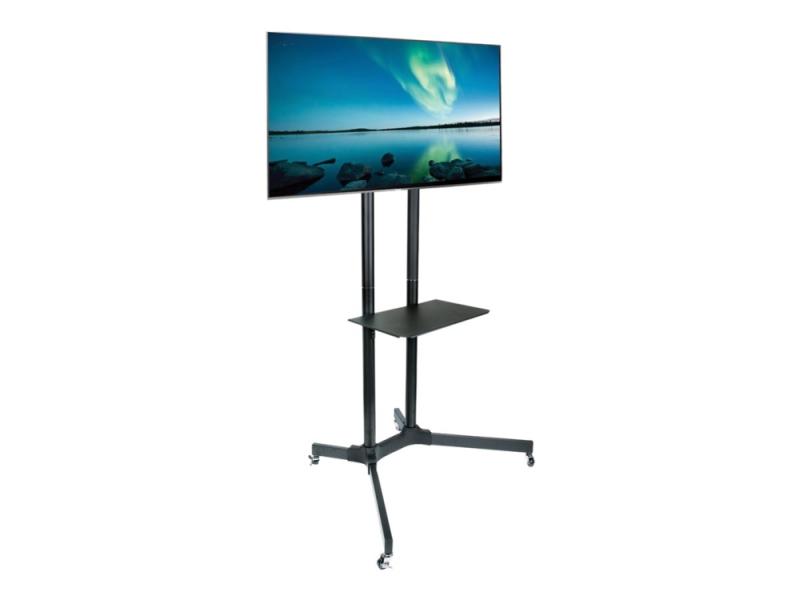Art S-08A - Vogn Med Hjul til Fladt Panel - Sort Metal