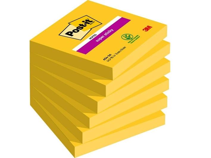 3M Gule Post-it Noter, Firkantede, 76 mm, 90 Ark