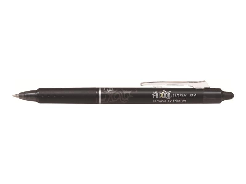 Pilot Frixion Clicker 0.7 Sort Rollerpen - Super Tilbud!
