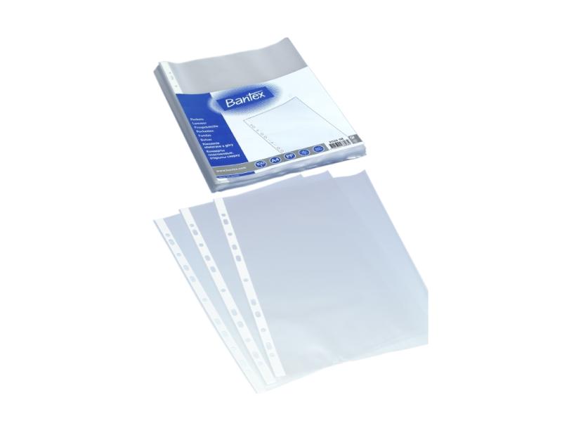 Plastlomme A4 Bantex 0.04 Mm Med Præg - (100 Stk.)