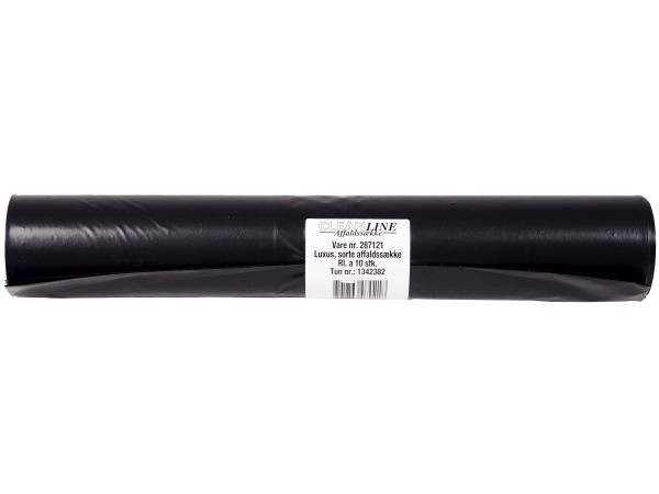 Affaldssække 700X1100 Mm Luksus Sort Plastik - (10 Ruller Á 10 Poser Pr./Rulle)