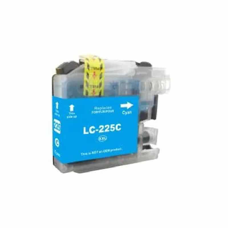 Cyan Blækpatron LC225XLC - 1200 Sider - Kompatibel Brother