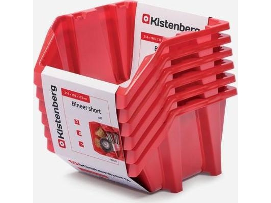 12 Bineer Short 6 Stk. Rød 214X198x238mm