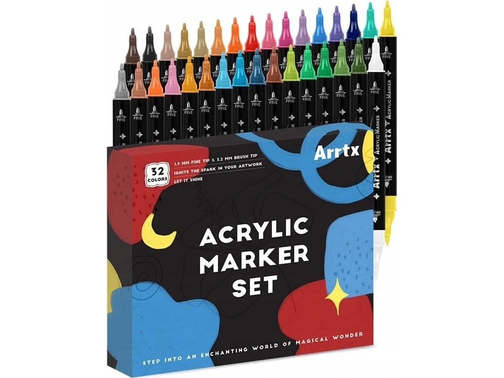 Akrylmarkers - Arrtx Filtpenne, 32 Farver (Lc302802)