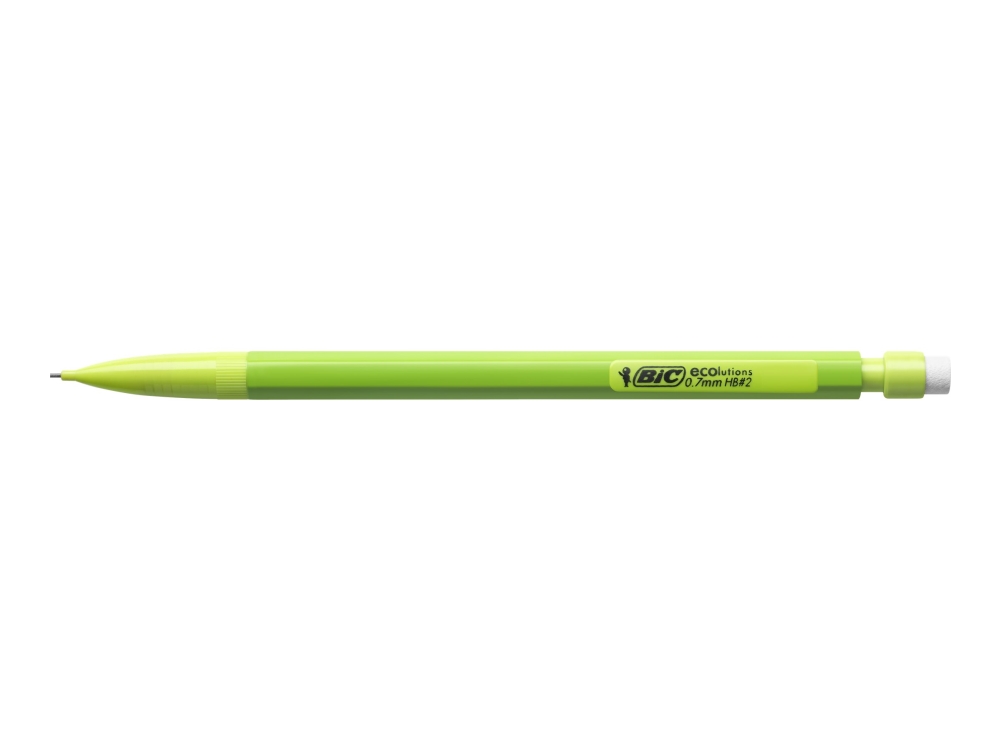 Bic Matic Ecolutions - Mekanisk Blyant - Grafit - Hb - 0.7 Mm - Med Viskelæder (Pakke Med 50)