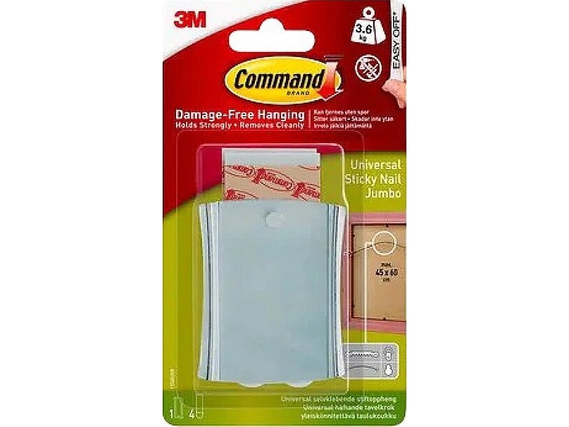 3M 3M Picture Hanger For Wire-Backed Frame Command Jumbo 3.6Kg, Gray
