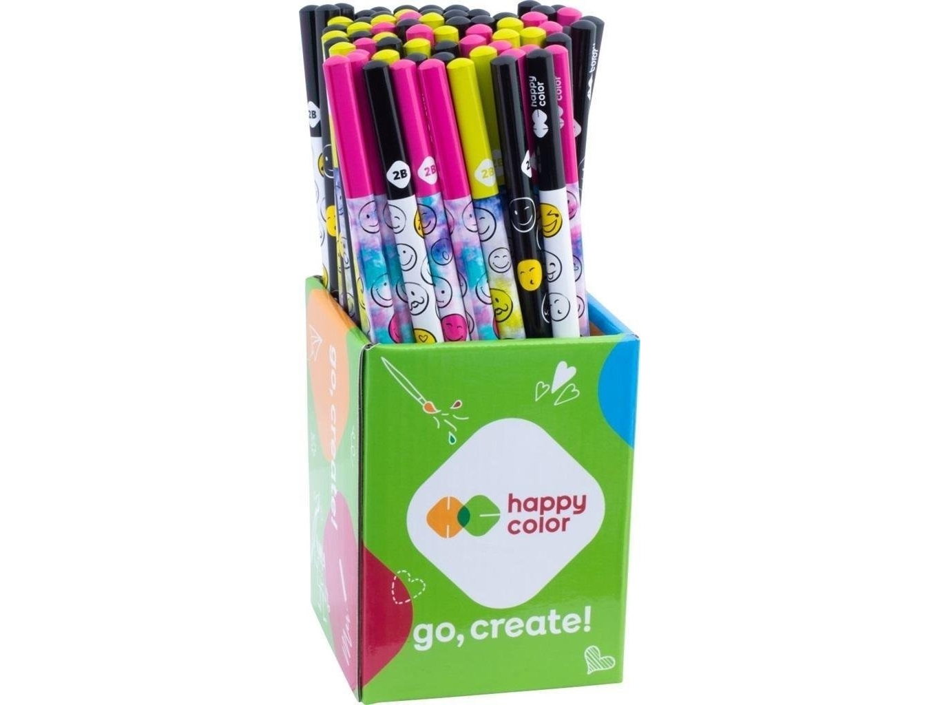 2B Smile Trekantet Blyant (72Stk) Happy Color Edukamp