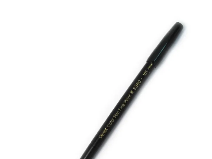 Fiberpen Pentel S360 Fine 0,8 Mm Sort - (12 Stk.)