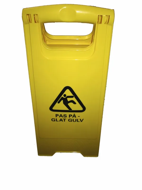 Advarselskilt Pas På - Glat Gulv Billede Af Mand Der Falder Gul,1 Stk