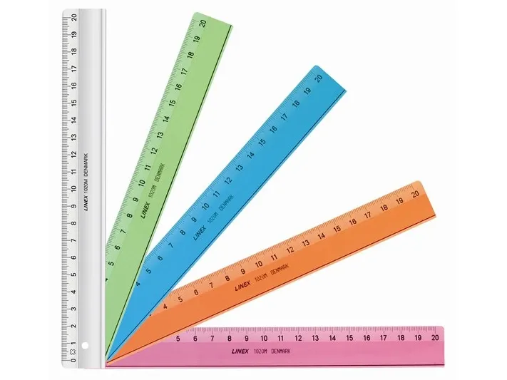 Skolelineal Linex 1020M 20 Cm Klar Plast