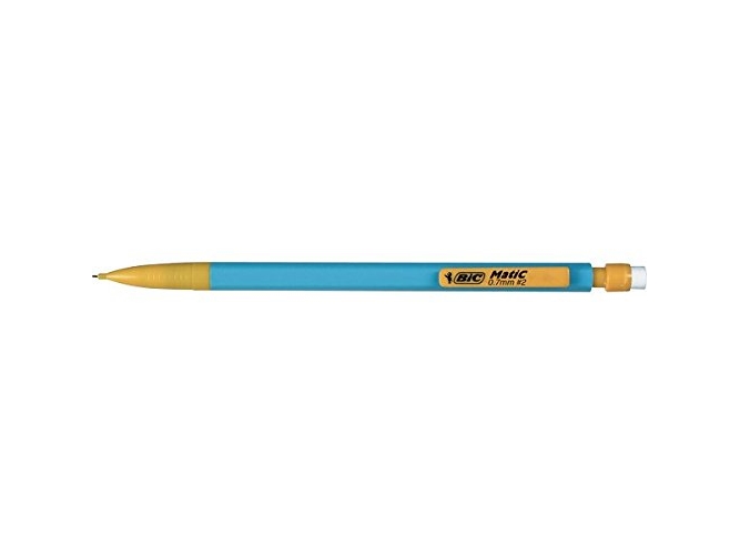 Bic Matic, Gul, Flere, Plast, Grå, Hb, 0,7 Mm, 12 Stk