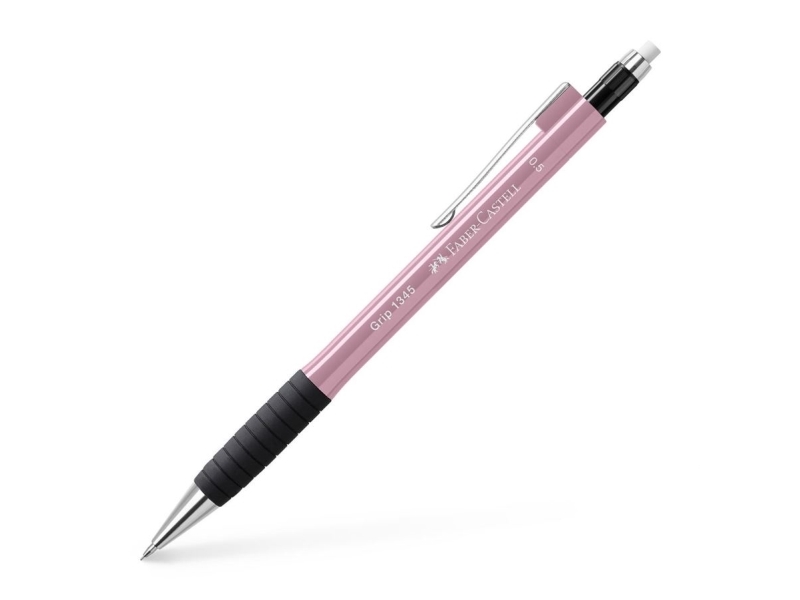 Faber-Castell 134527, Sort, Lyserød, Grå, B, Indtrækkelig, Drej Ud, Metal