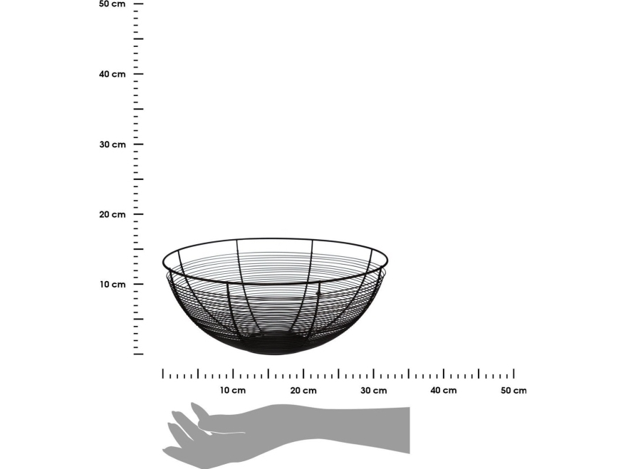 5Five Sort Metalbur 32 Cm Til Frugt Grøntsager Fad